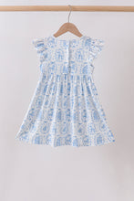 Blue Castle Smocked Ruffle Dress - ARIA KIDS