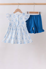 Blue Castle Smocked Ruffle Set - ARIA KIDS