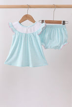 Blue Umbrella Smocked Bloomer Set