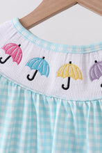 Blue Umbrella Smocked Set