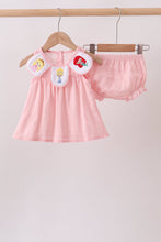 Pink Princess Embroidered Jacquard Bloomer Set - ARIA KIDS