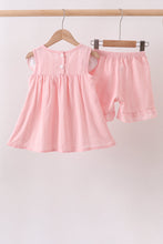 Pink Princess Embroidered Jacquard Set - ARIA KIDS
