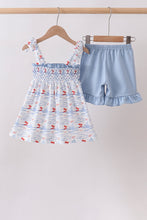 Blue Sailboat Smocked Set - ARIA KIDS