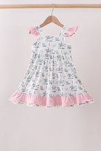 Pink Cowboy Ruffle Dress