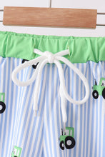 Blue Tractor Stripe UPF Swim Trunks