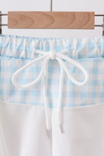 Blue Plaid UPF Swim Set