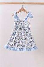 Blue Beach Smocked Dress