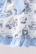 Blue Beach Bloomer Set