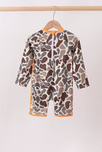 Camo Mallard Embroidered UPF Swim One-Piece