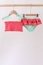 Red Watermelon Smocked UPF Swim Set