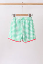 Red Watermelon Embroidered UPF Swim Trunks