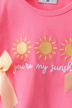 You're my sunshine Embroidered Bow Stripe Bloomer Set - ARIA KIDS
