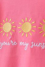 You're my sunshine embroidery Stripe Ruffle Set