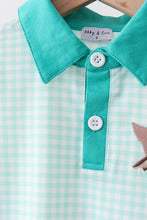 Green Mallard Plaid Embroidered Set