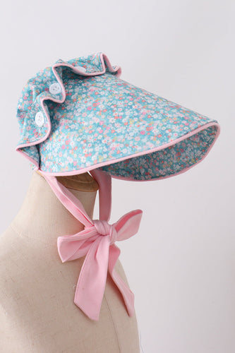 Green Floral Bonnet - ARIA KIDS