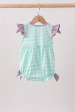 Mint Puppy Plaid Embroidered Bubble