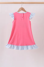 Pink ABC Appliqué Ruffle Dress