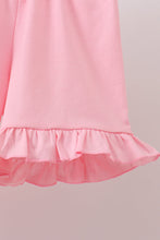Pink Apple Bus Smocked Ruffle Set