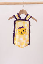 Purple LSU Tiger Applique Ruffle Bubble