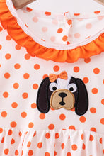 Orange Tennessee Dog Appliqué Dress - ARIA KIDS