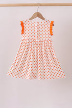 Orange Tennessee Dog Appliqué Dress - ARIA KIDS