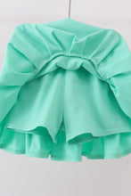 Pink apple bow embroidery skorts set