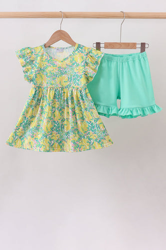 Yellow Lily Floral Set - ARIA KIDS