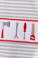 Red Toolbox Embroidery stripe bubble
