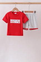 Red Toolbox Embroidery stripe Set