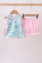Blue Floral Bloomer Set