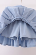 Blue Apple Embroidered Skorts Set