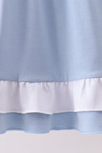 Blue Apple Embroidered Dress