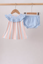 Seashell Stripe Embroidered Bloomer Set