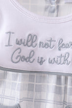 Blue Faith Quote Embroidered Bubble