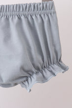 Blue Faith Quote Embroidered Bloomer Set