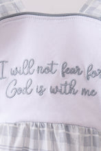 Blue Faith Quote Embroidered Bubble