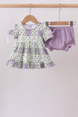 Purple Floral Bloomer Set - ARIA KIDS