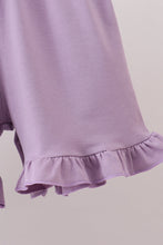 Purple Floral Smocked Bloomer Set
