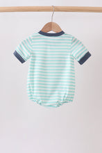 Blue stripe under the sea Embroidered Bubble