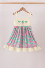 Palm Tree Embroidered Dress