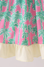 Palm Tree Embroidered Dress