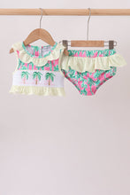 Palm Tree Smocked UPF Swim Set