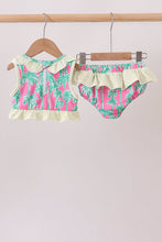 Palm Tree Smocked UPF Swim Set