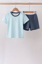 Blue Stripe Shorts Set - ARIA KIDS