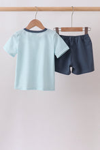 Blue Stripe Shorts Set - ARIA KIDS