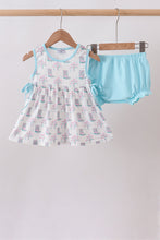 Blue Boots Print Bloomer Set - ARIA KIDS