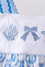 Blue Shells Embroidered Bloomer Set