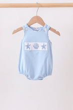 Blue Shells Embroidered Bubble