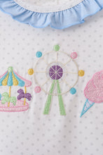 Blue Carousel Embroidered Bloomer Set - ARIA KIDS