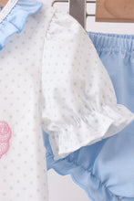 Blue Carousel Embroidered Bloomer Set - ARIA KIDS